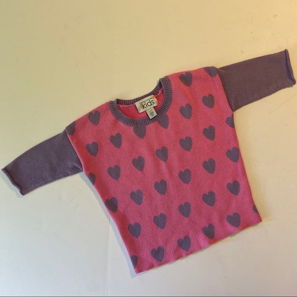 Autumn Cashmere Kids 2/3T Heart Cotton Sweater EUC - Picture 2 of 6